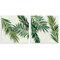 Stupell Industries Palm Fronds over Neutral 2pc Wall Plaque Art Set Design by Hannah Dawson